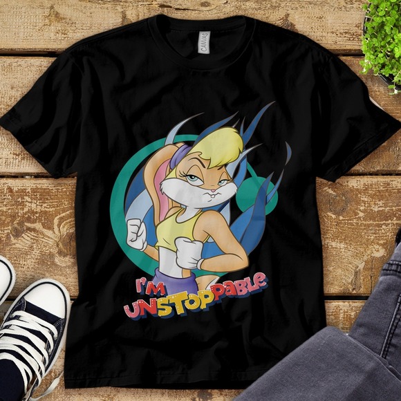 Looney Tunes Lola Bunny Unstoppable T-Shirt Unisex Tee Adult T-shirt Kid Shirt - Picture 1 of 2